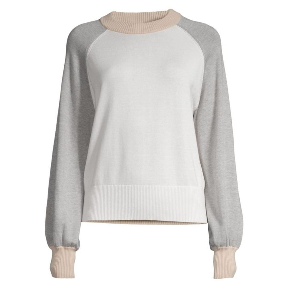 Revolve x Monrow Crewneck Colorblock Sweater, size XS NWT